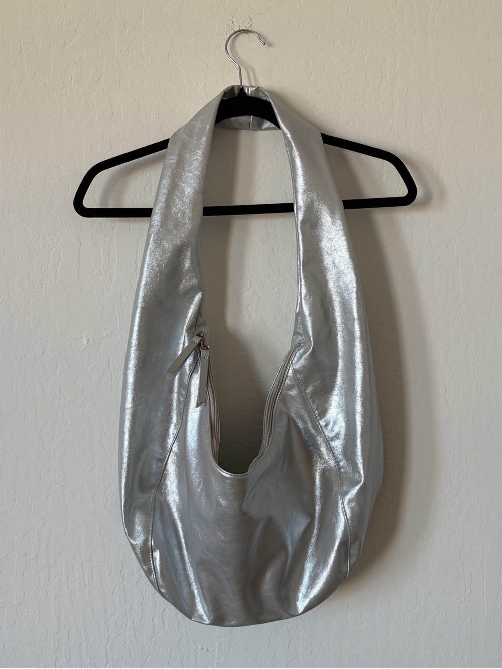 Urban Outfitters Silver Metallic Hobo Bag